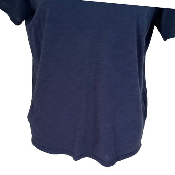 Hope by Ringstrand Soderberg V-Neck Tee Navy Blue Women’s Size 2 FR34 Cotton - Picture 4 of 9